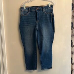 Talbots Blue Ankle Cropped Jeans with Stretch
